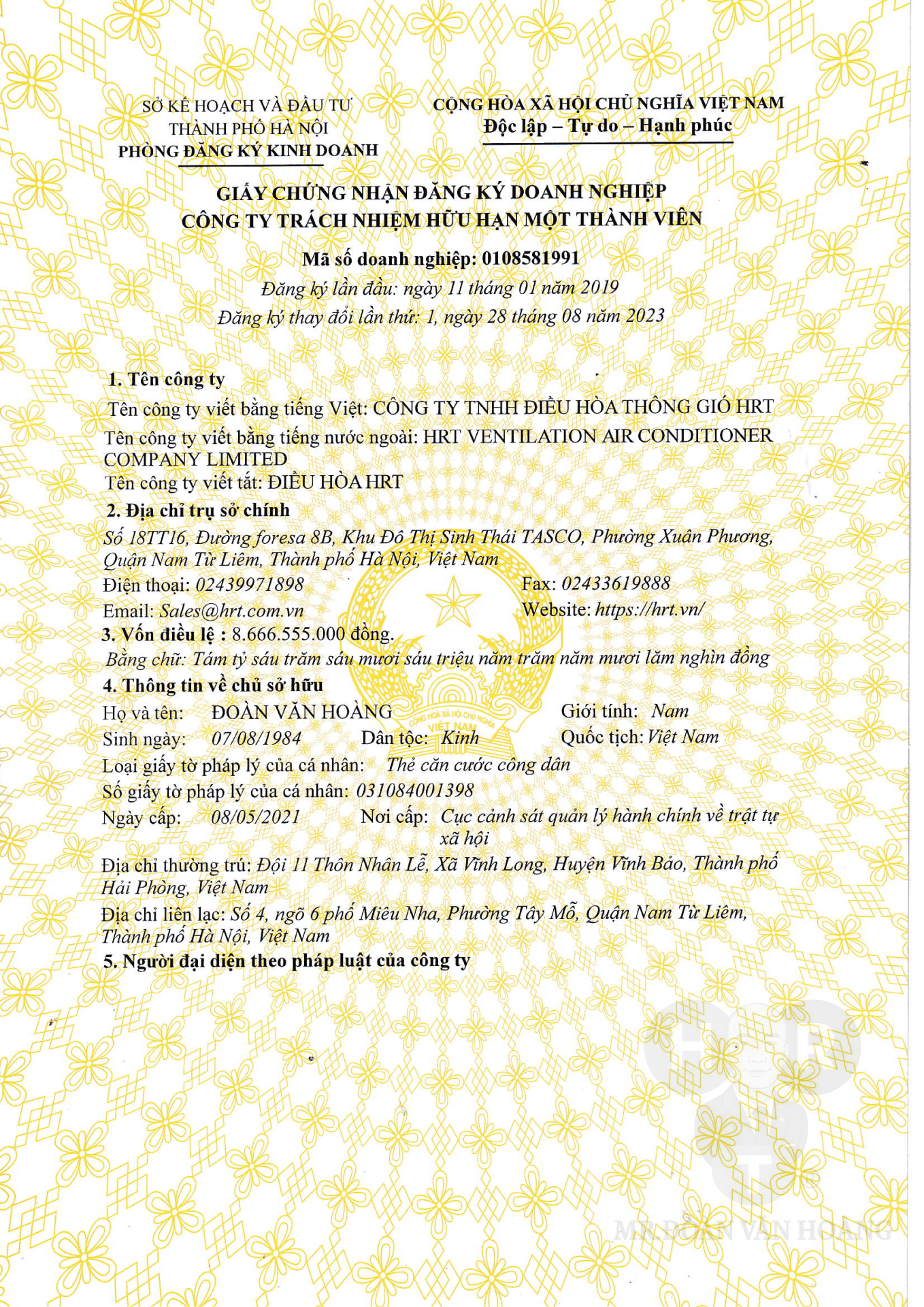 Chứng nhận pháp lý – Khẳng định uy tín – Sẵn sàng hợp tác