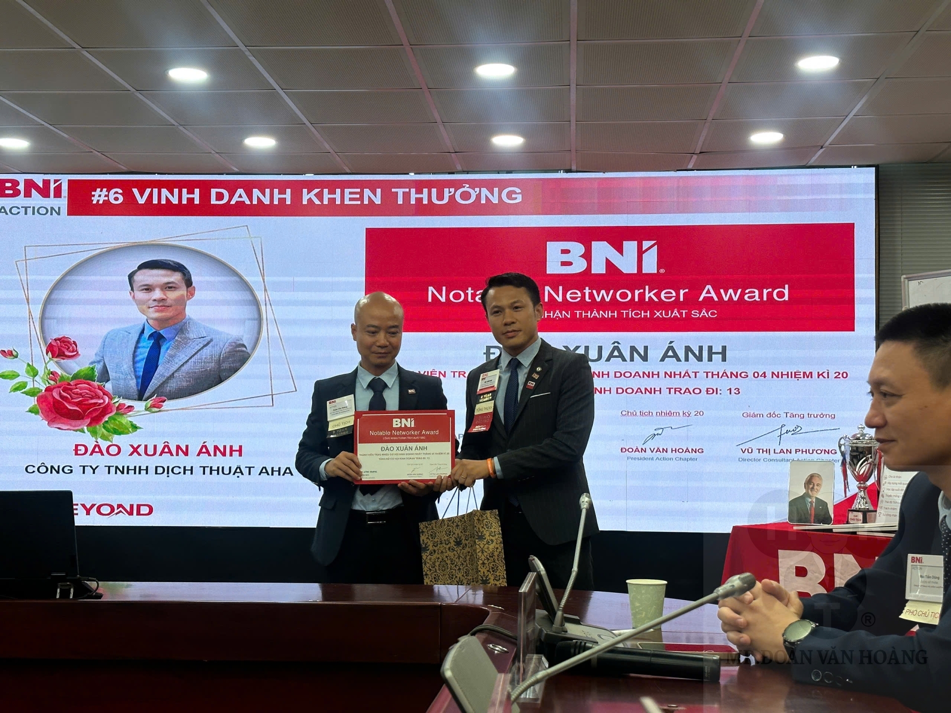 Anh Đào Xuân Ánh không chỉ là Cựu Chủ tịch Nhiệm kỳ 13 mà còn luôn thể hiện tinh thần cho đi – kết nối đúng giá trị cốt lõi của BNI