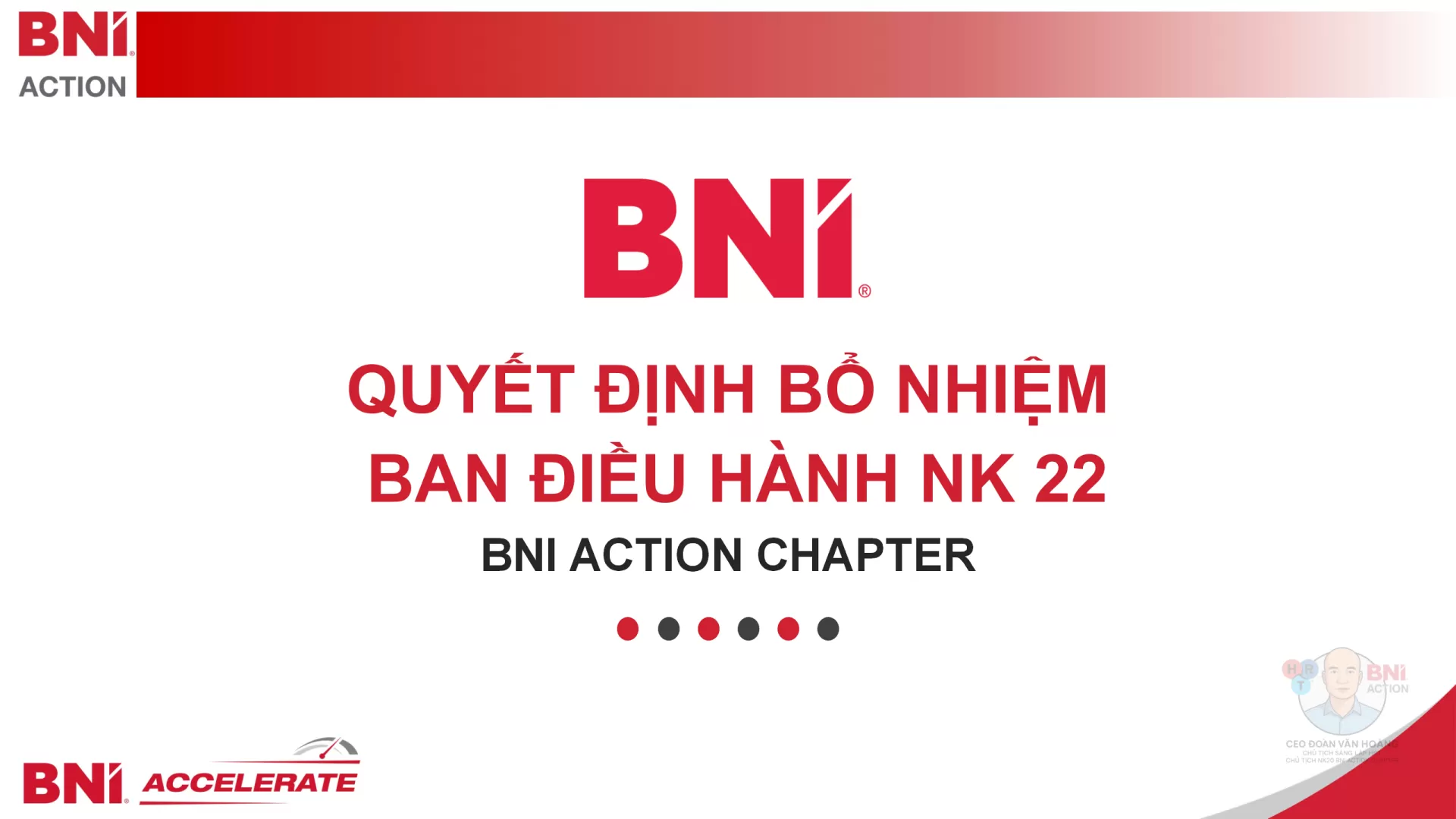 Giới Thiệu Ban Điều Hành Nhiệm Kỳ 22 BNI Action Chapter