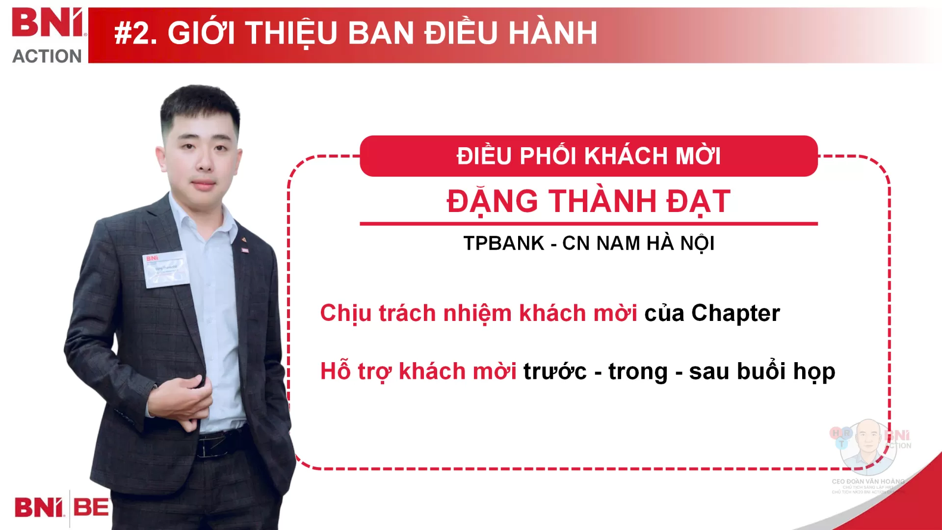 Điều Phối Khách Mời: Đặng Thành Đạt
