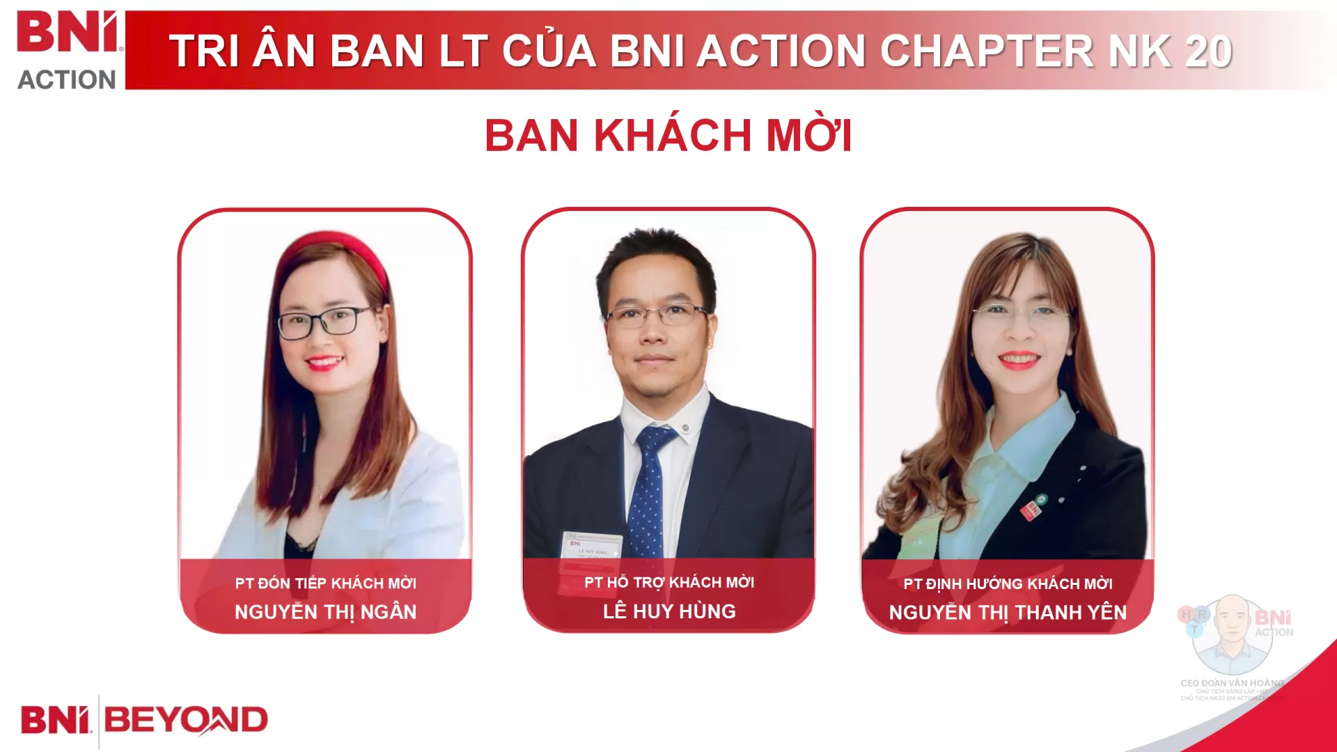 Ban Khách Mời NK20 BNI Action Chapter