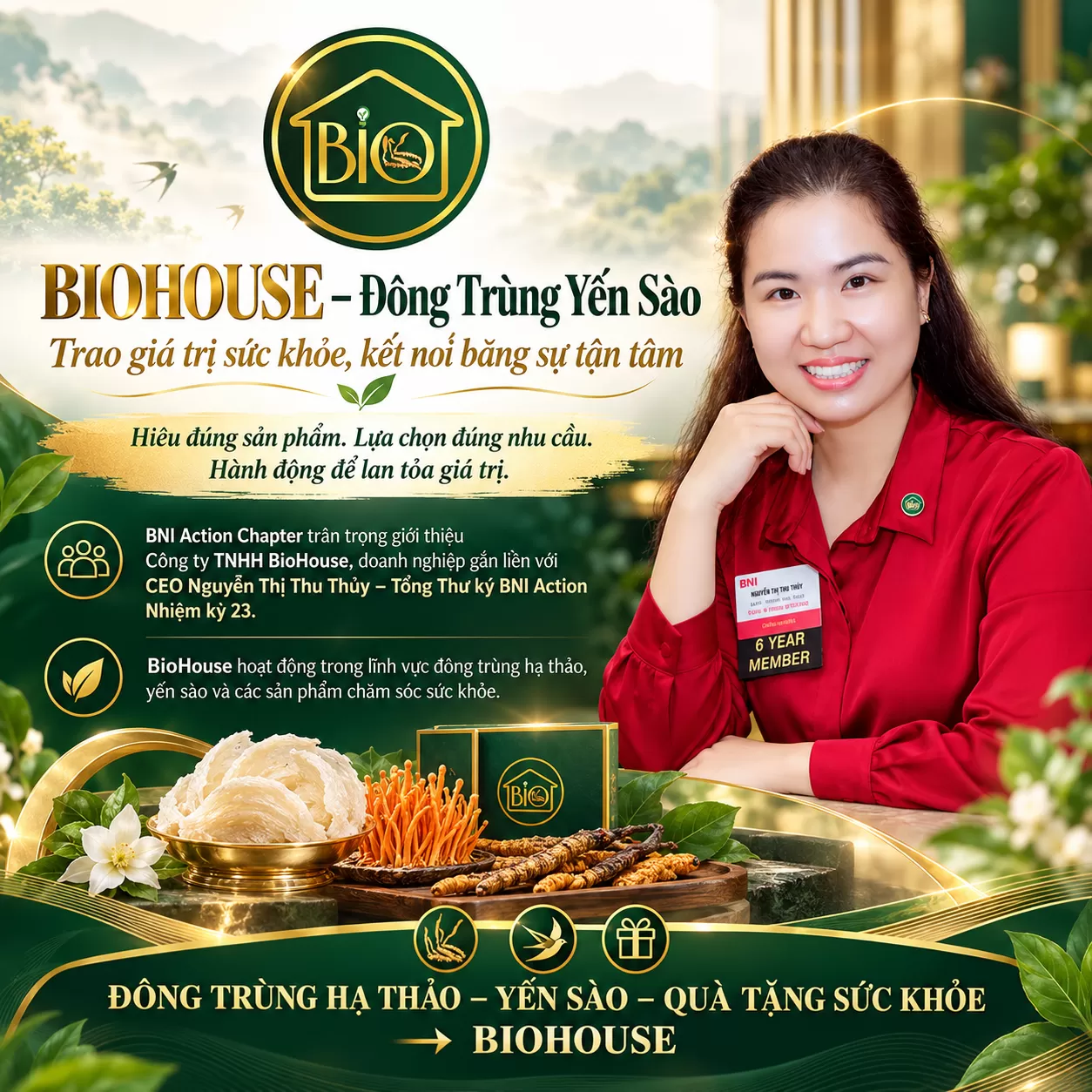 BIOHOUSE – Đông Trùng Yến Sào: Trao giá trị sức khỏe, kết nối bằng sự tận tâm