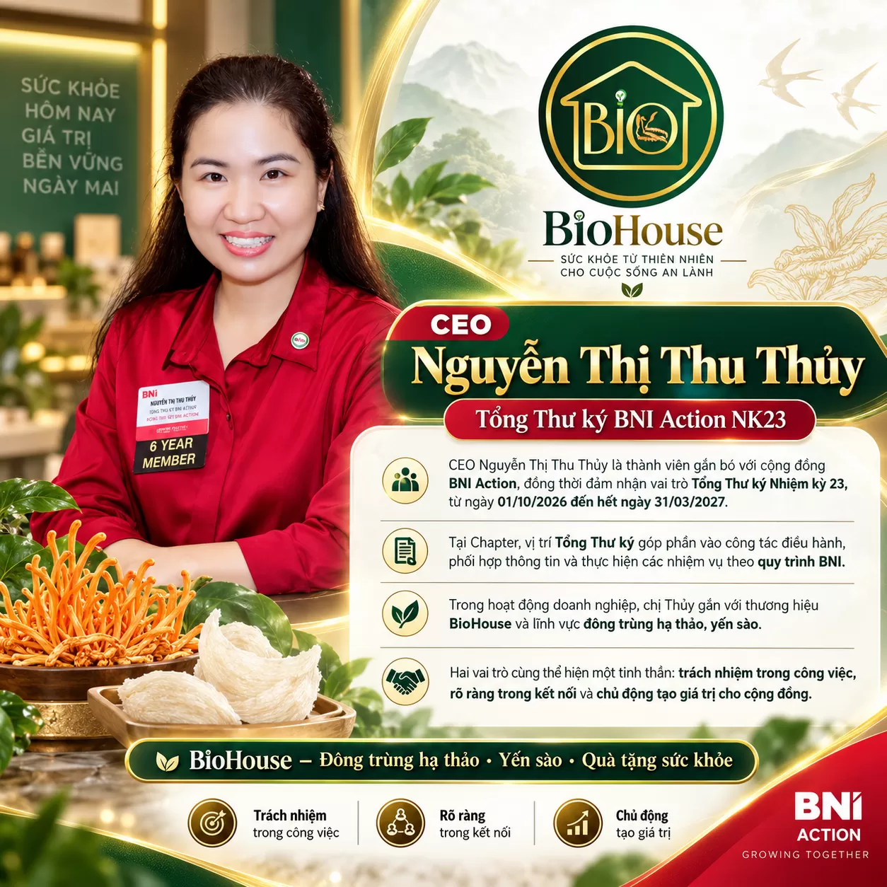 CEO Nguyễn Thị Thu Thủy – Tổng Thư ký BNI Action NK23