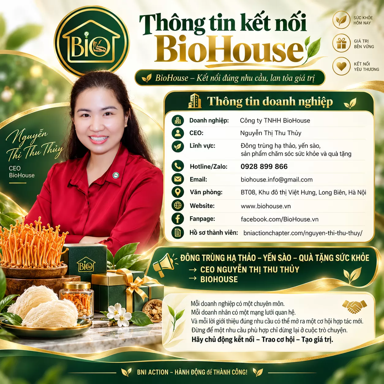 Thông tin kết nối BioHouse