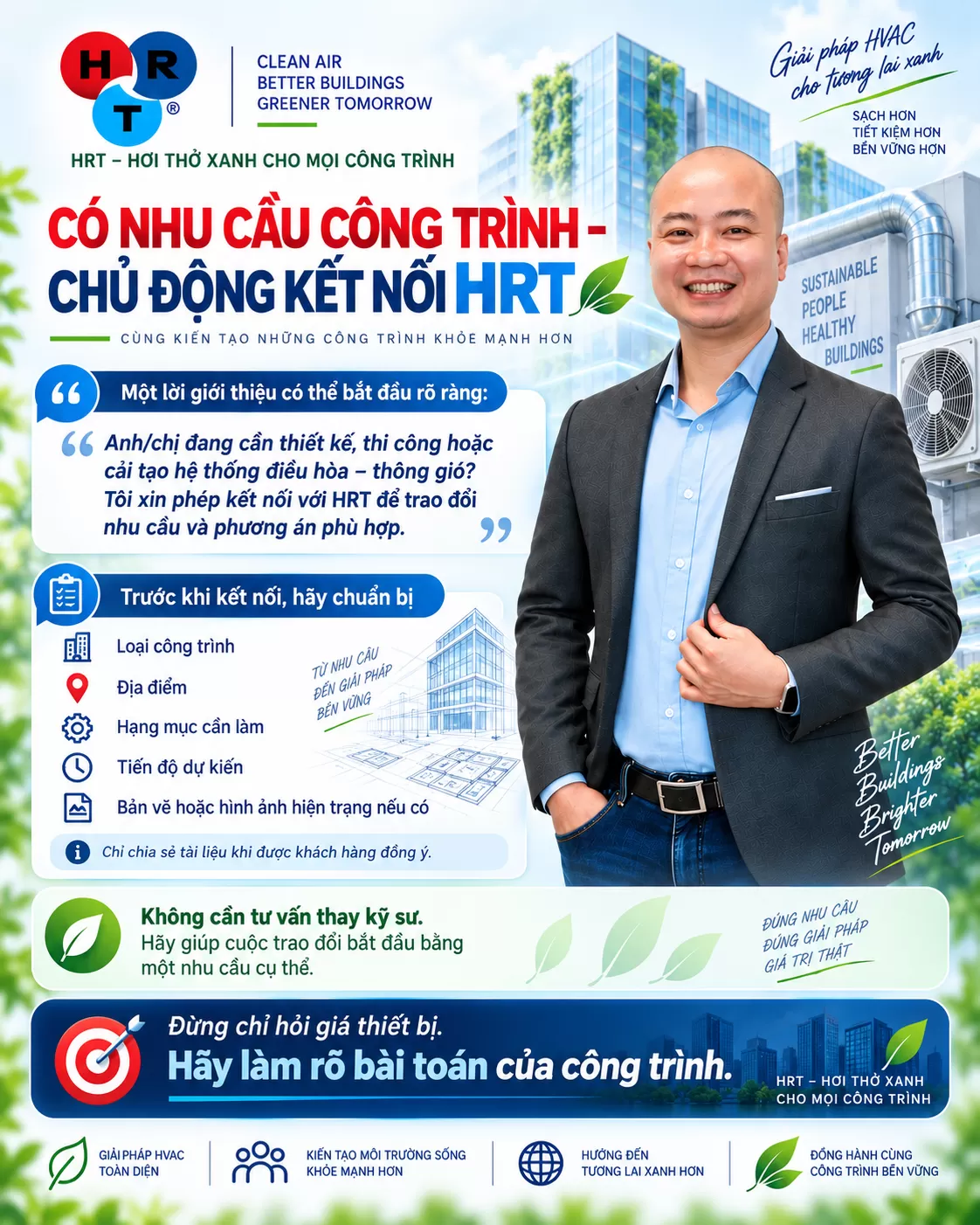 Có nhu cầu công trình – Chủ động kết nối HRT
