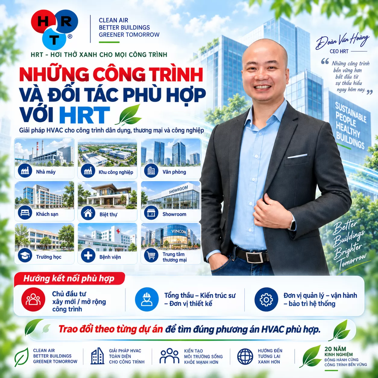 Những công trình và đối tác phù hợp với HRT