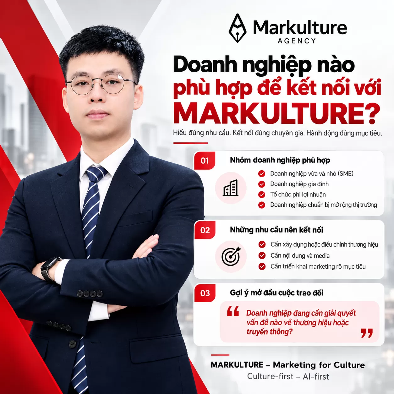 Doanh nghiệp nào phù hợp để kết nối với MARKULTURE