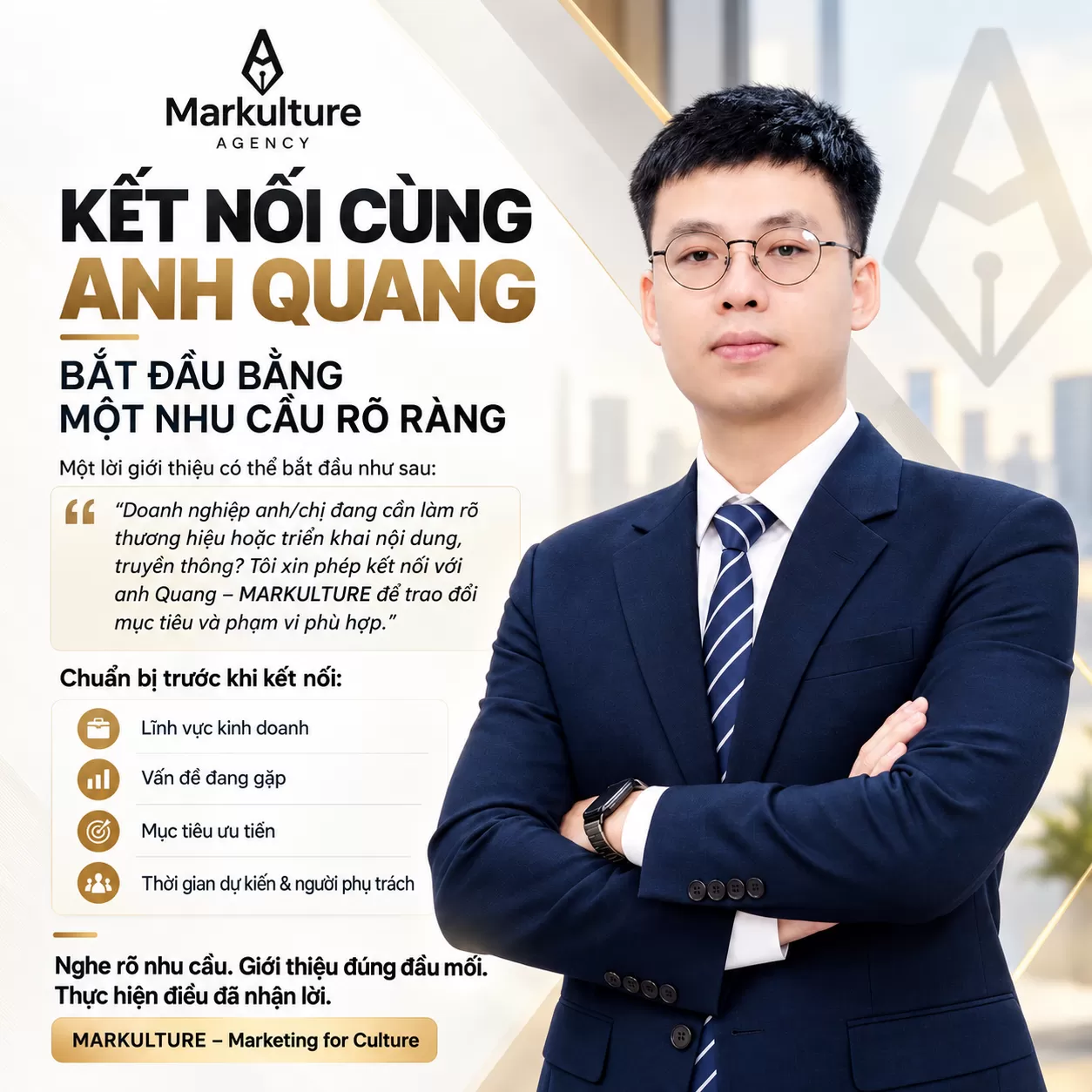 Kết nối cùng anh Quang – Bắt đầu bằng một nhu cầu rõ ràng