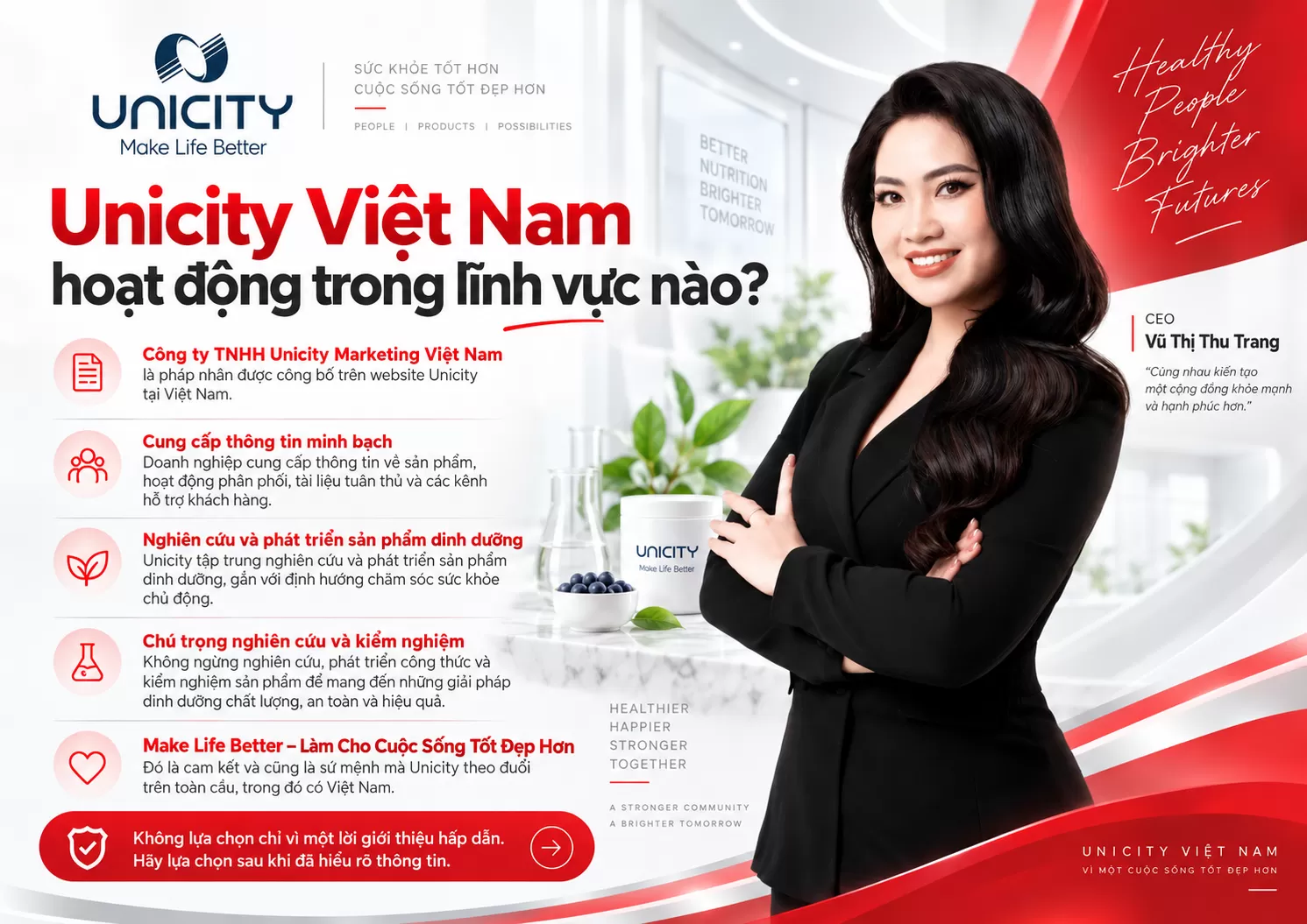 Unicity Việt Nam hoạt động trong lĩnh vực nào