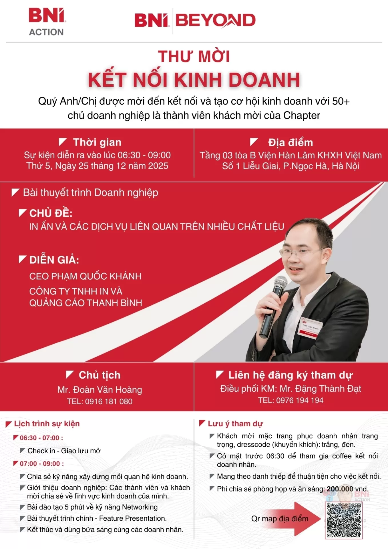 THƯ MỜI KẾT NỐI KINH DOANH BNI ACTION CHAPTER &ndash; CƠ HỘI MỞ RỘNG HỢP T&Aacute;C C&Ugrave;NG 50+ DOANH NH&Acirc;N