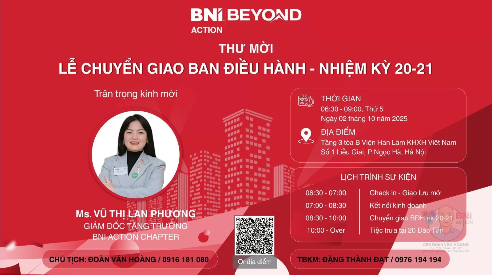 Bà Vũ Thị Lan Phương – Giám đốc Tăng trưởng BNI Action Chapter