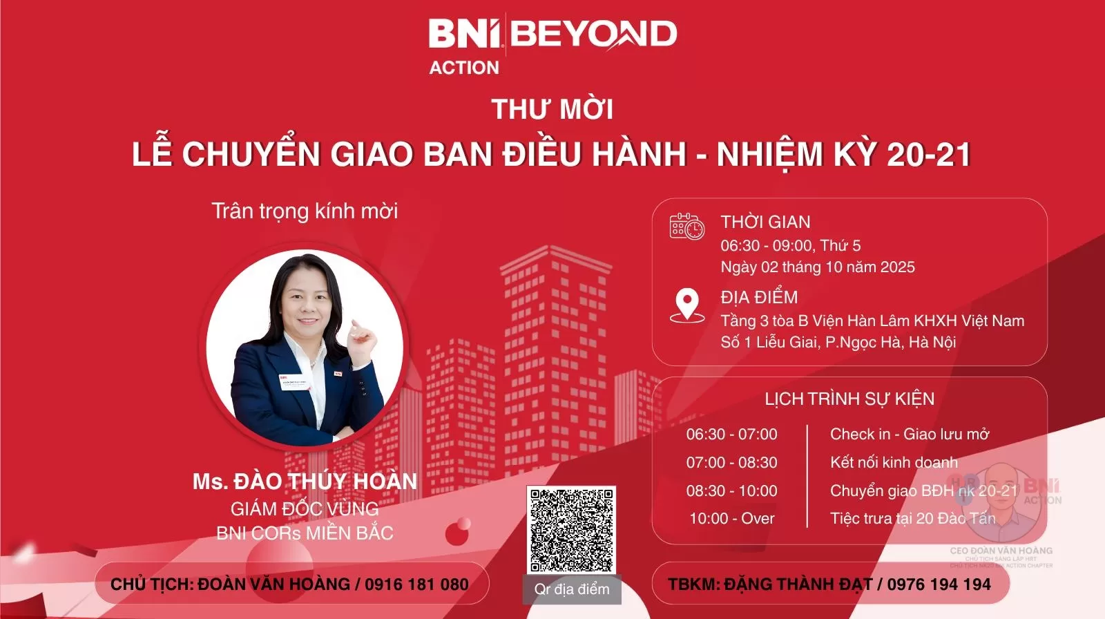 BNI Action Chào Đón 2 Giám Đốc Tại Lễ Chuyển Giao NK20-21