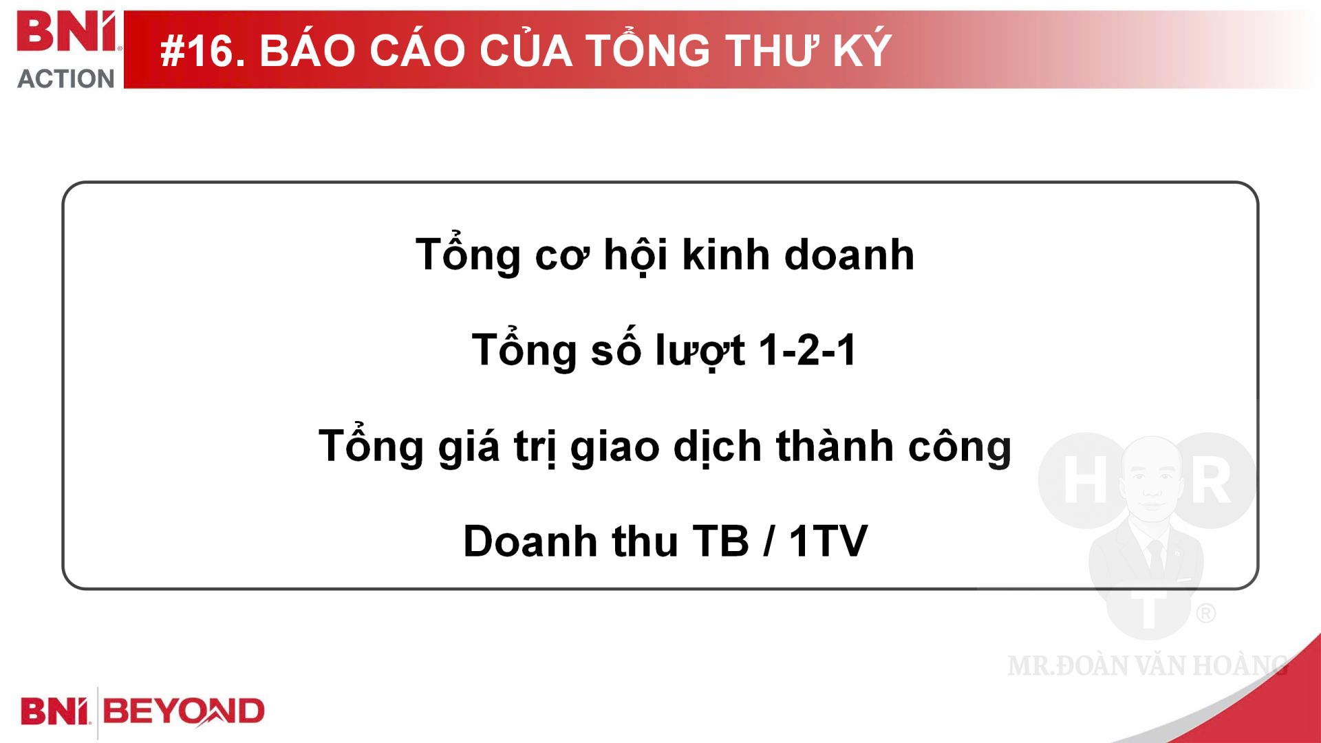 BÁO CÁO CỦA TỔNG THƯ KÝ