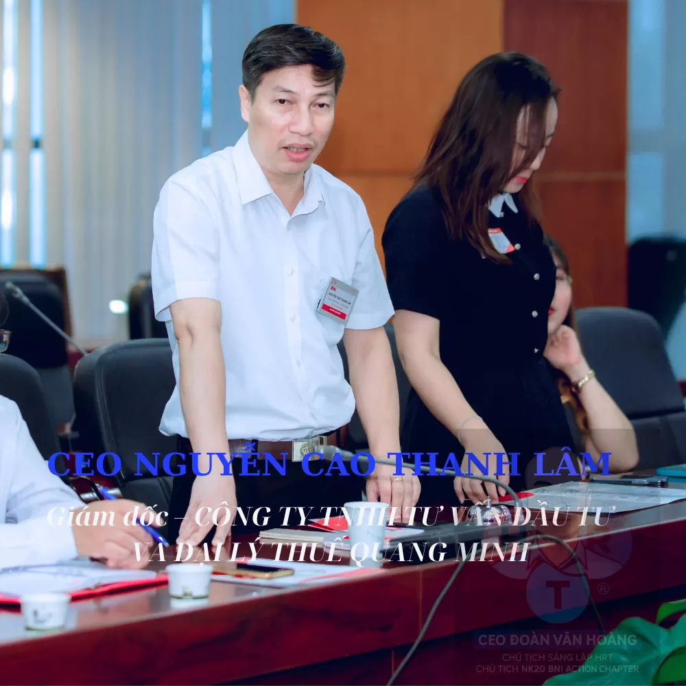 CEO Nguyễn Cao Thanh Lâm – Chuyên gia kế toán thuế với 30+ năm kinh nghiệm, thành viên kỳ cựu BNI Action Chapter, đồng hành cùng doanh nghiệp phát triển.