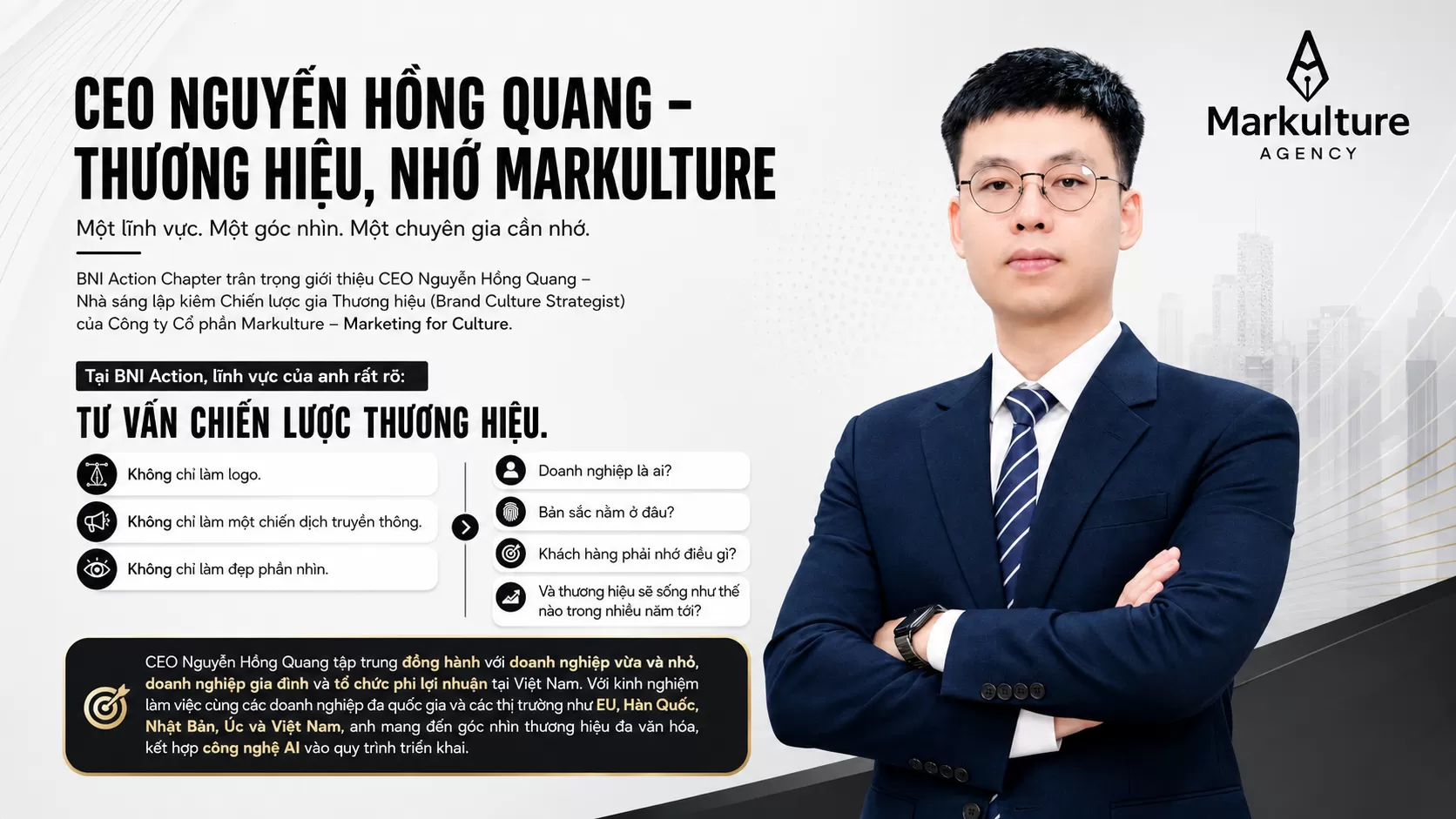 CEO NGUYỄN HỒNG QUANG &ndash; THƯƠNG HIỆU, NHỚ MARKULTURE