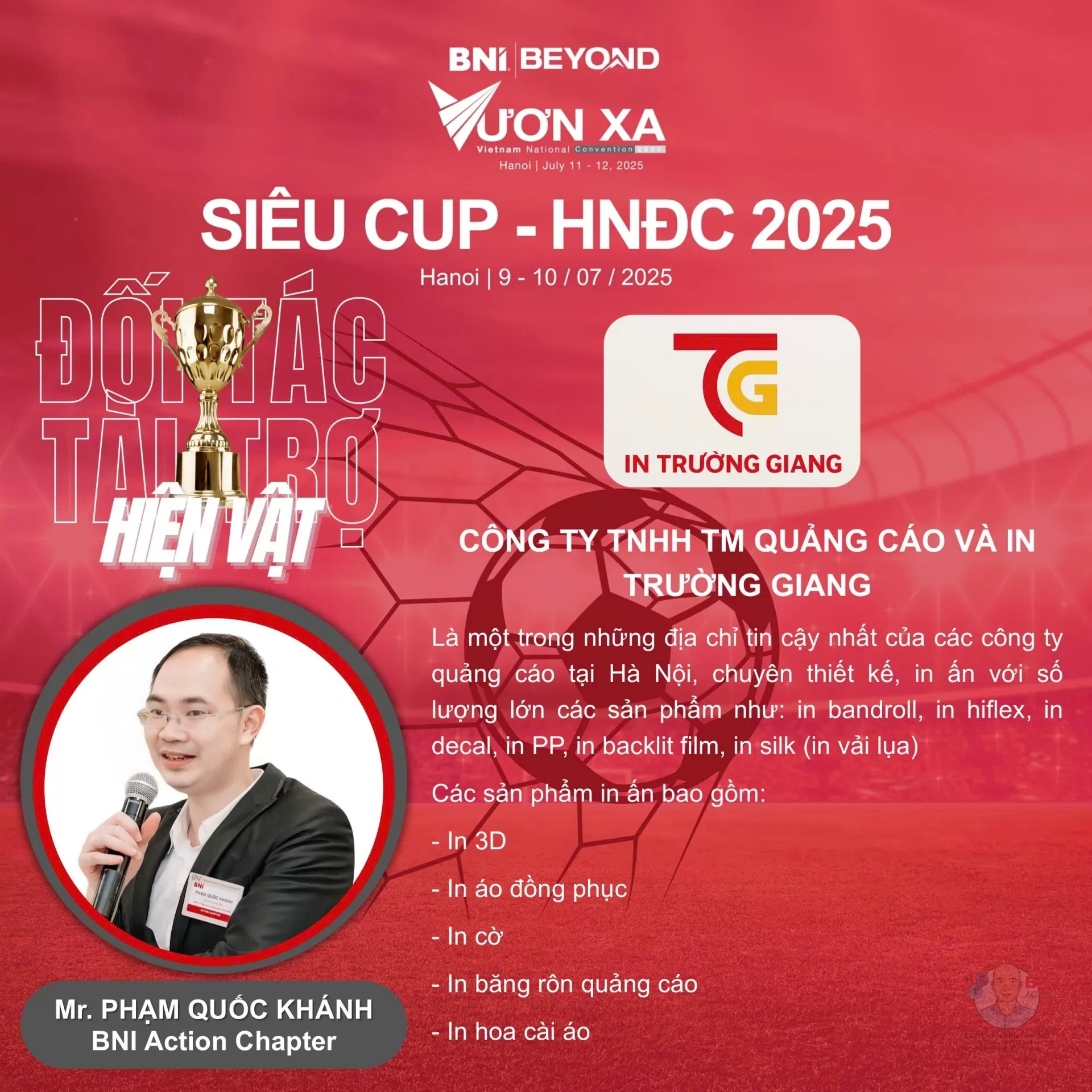 In Trường Giang – Đối Tác Tài Trợ Hiện Vật Siêu Cup HNĐC 2025
