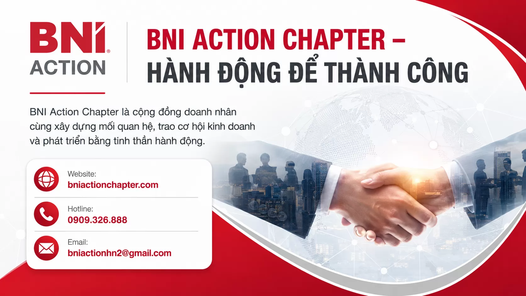 BNI ACTION CHAPTER &ndash; H&Agrave;NH ĐỘNG ĐỂ TH&Agrave;NH C&Ocirc;NG