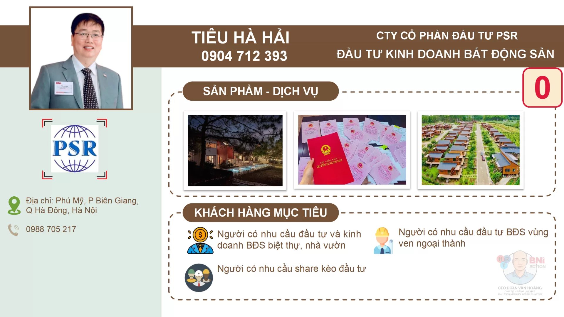 GIỚI THIỆU DOANH NGHIỆP – CÔNG TY CỔ PHẦN ĐẦU TƯ PSR