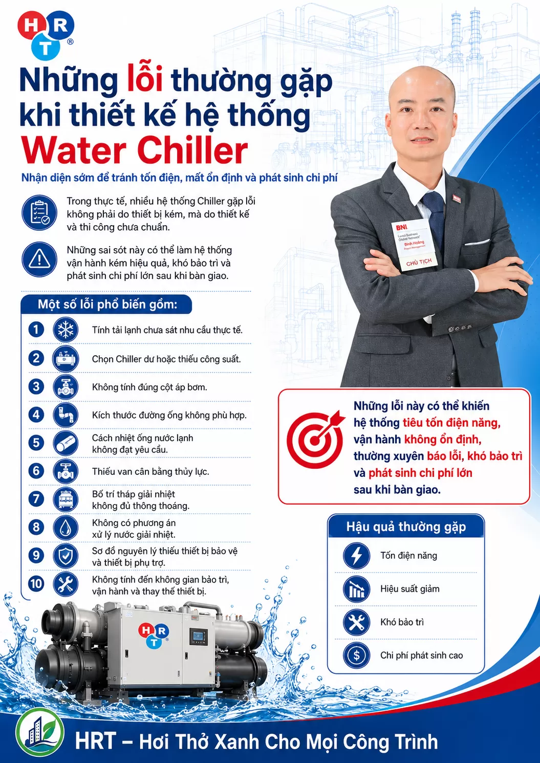Những lỗi thường gặp khi thiết kế hệ thống Water Chiller