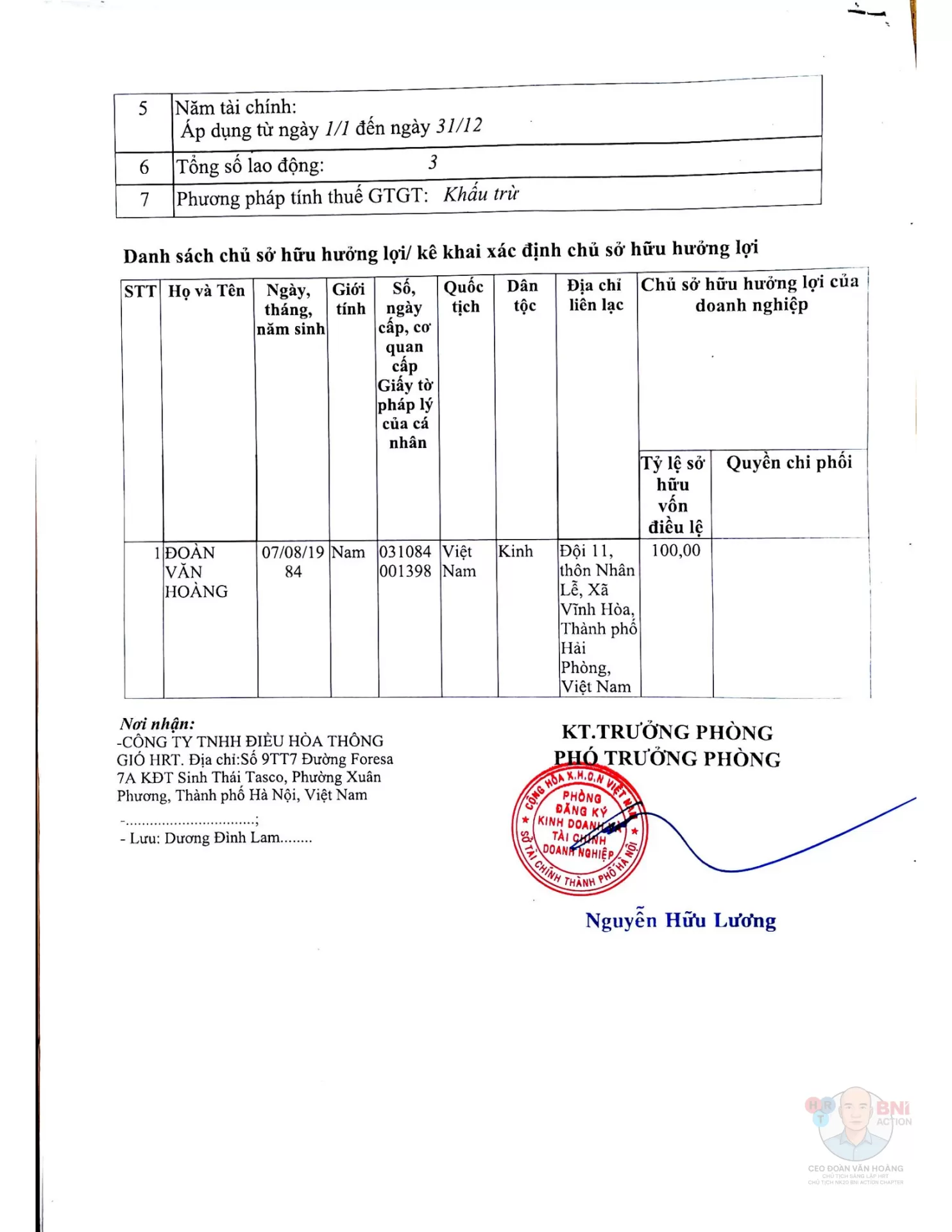 THÔNG TIN DOANH NGHIỆP CHÍNH THỨC TẠI HÀ NỘI