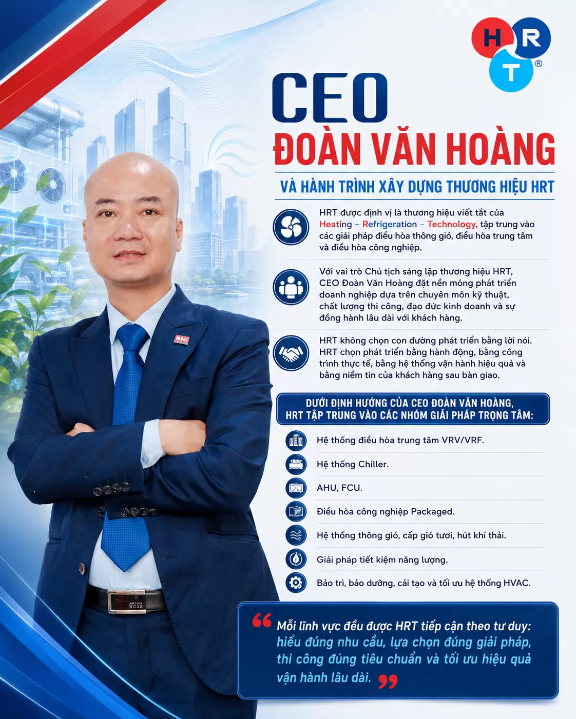 CEO Đoàn Văn Hoàng và hành trình xây dựng thương hiệu HRT