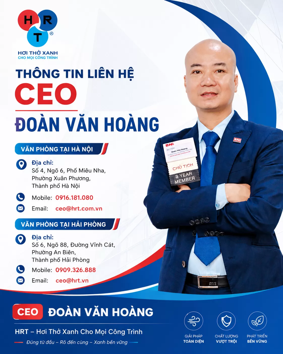 Thông tin liên hệ CEO Đoàn Văn Hoàng