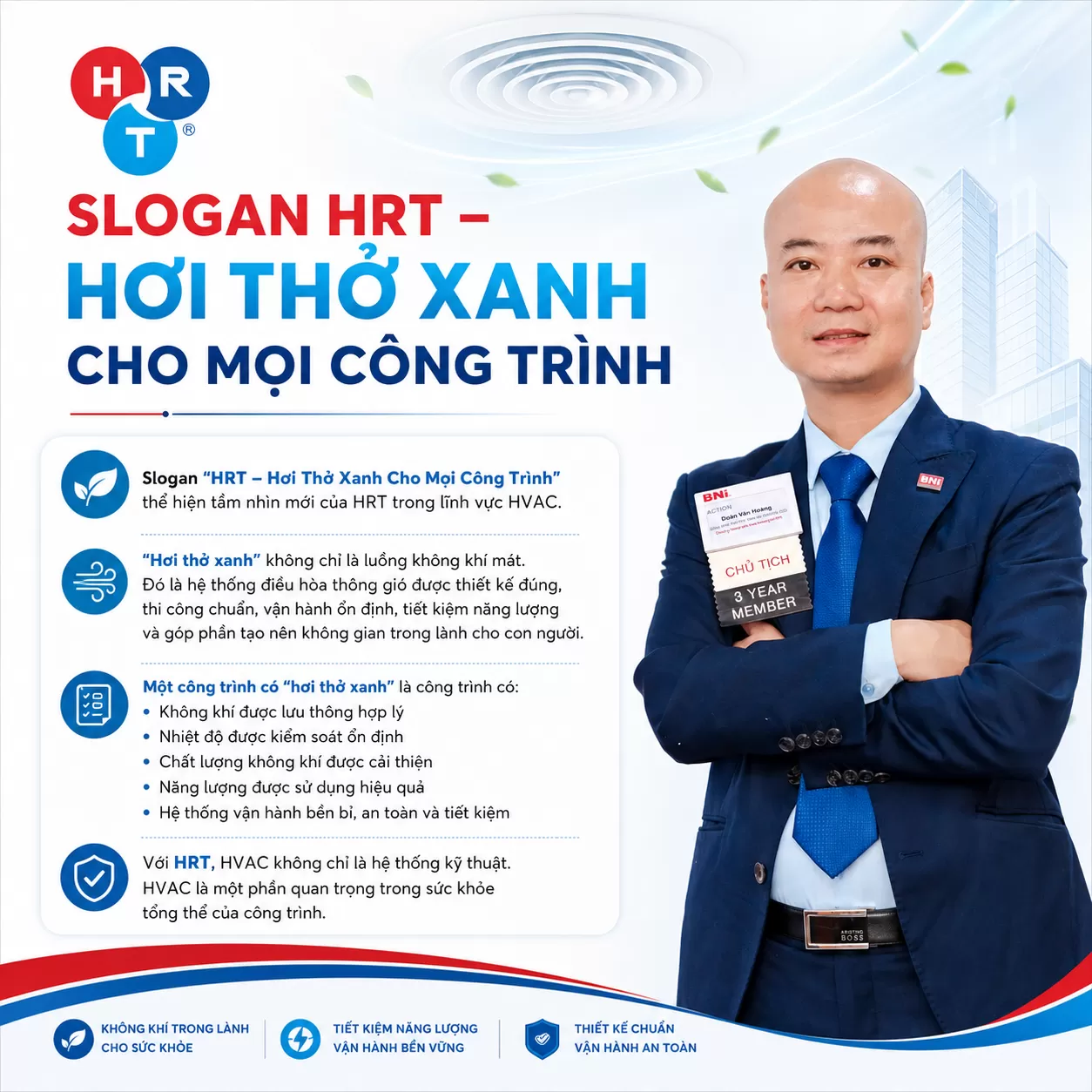 Slogan HRT &ndash; Hơi Thở Xanh Cho Mọi C&ocirc;ng Tr&igrave;nh