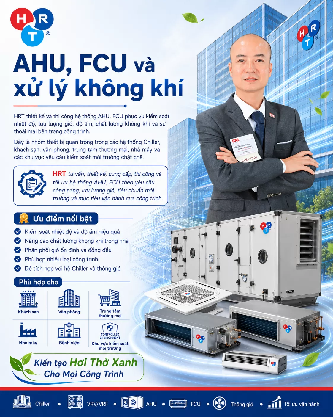 AHU, FCU và xử lý không khí