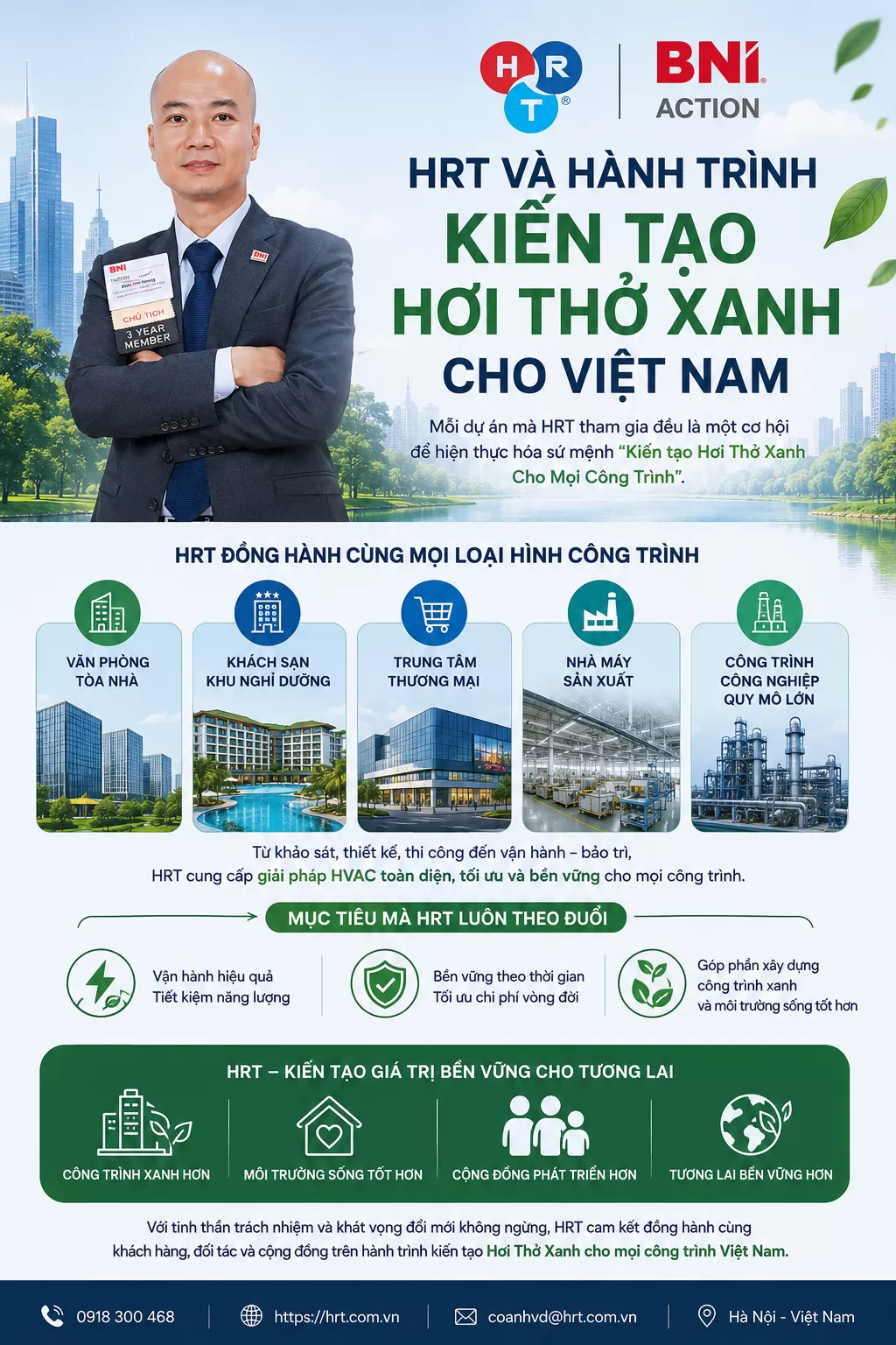 HRT kh&ocirc;ng chỉ thi c&ocirc;ng HVAC, HRT kiến tạo những c&ocirc;ng tr&igrave;nh vận h&agrave;nh bền vững