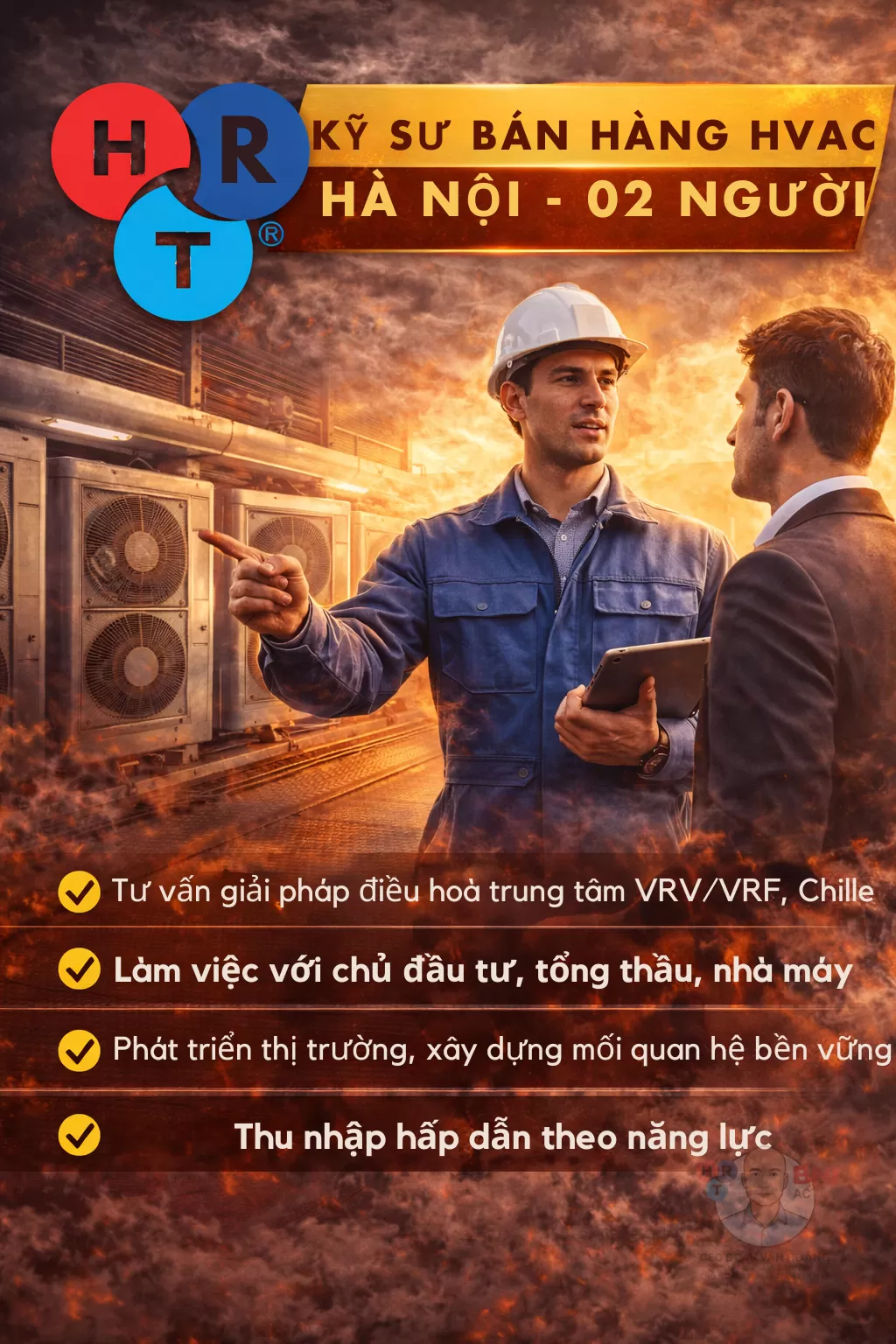 Kỹ Sư B&aacute;n H&agrave;ng HVAC &ndash; H&agrave; Nội (02 người)