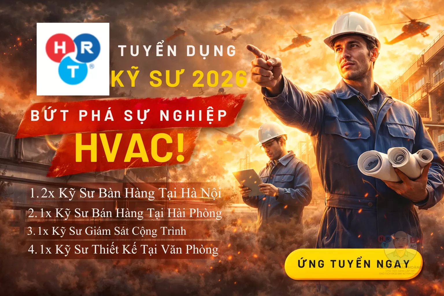 C&Ocirc;NG TY ĐIỀU H&Ograve;A TH&Ocirc;NG GI&Oacute; HRT TUYỂN DỤNG KỸ SƯ 2026 &ndash; BỨT TỐC SỰ NGHIỆP C&Ugrave;NG ĐỘI NGŨ DẪN ĐẦU HVAC