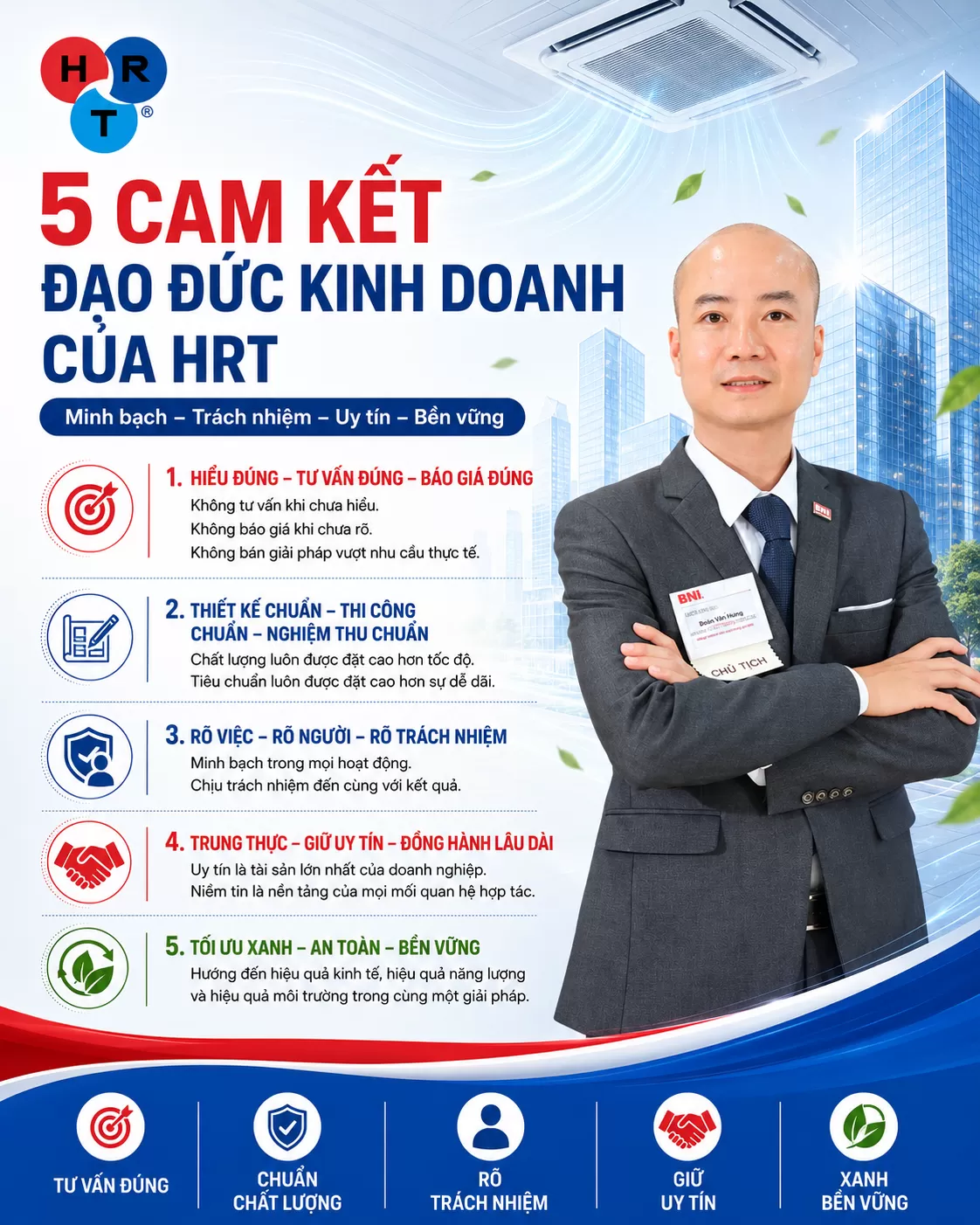 5 Cam Kết Đạo Đức Kinh Doanh Của HRT