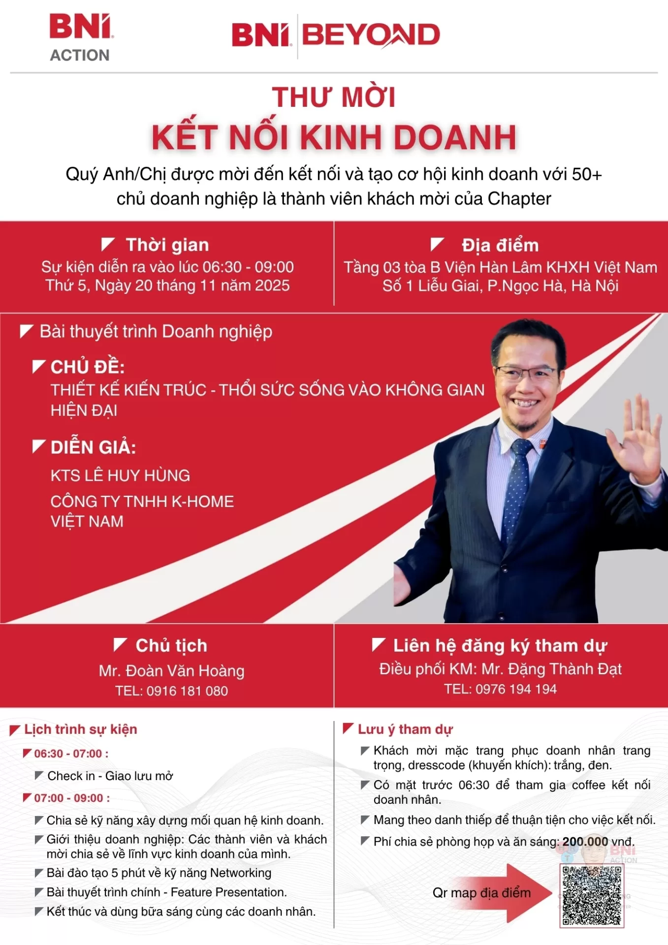 THƯ MỜI KẾT NỐI KINH DOANH – BNI ACTION 20.11.2025