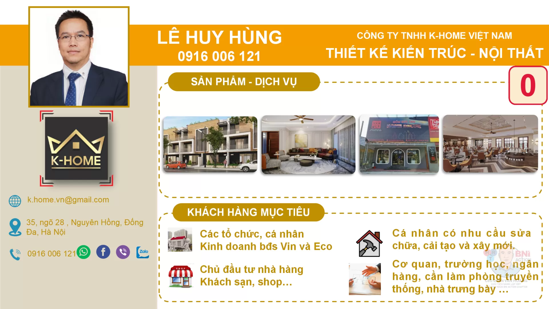 BNI Action Thăm doanh nghiệp Thành Viên - Lê Huy Hùng - Công Ty K-Home Việt Nam
