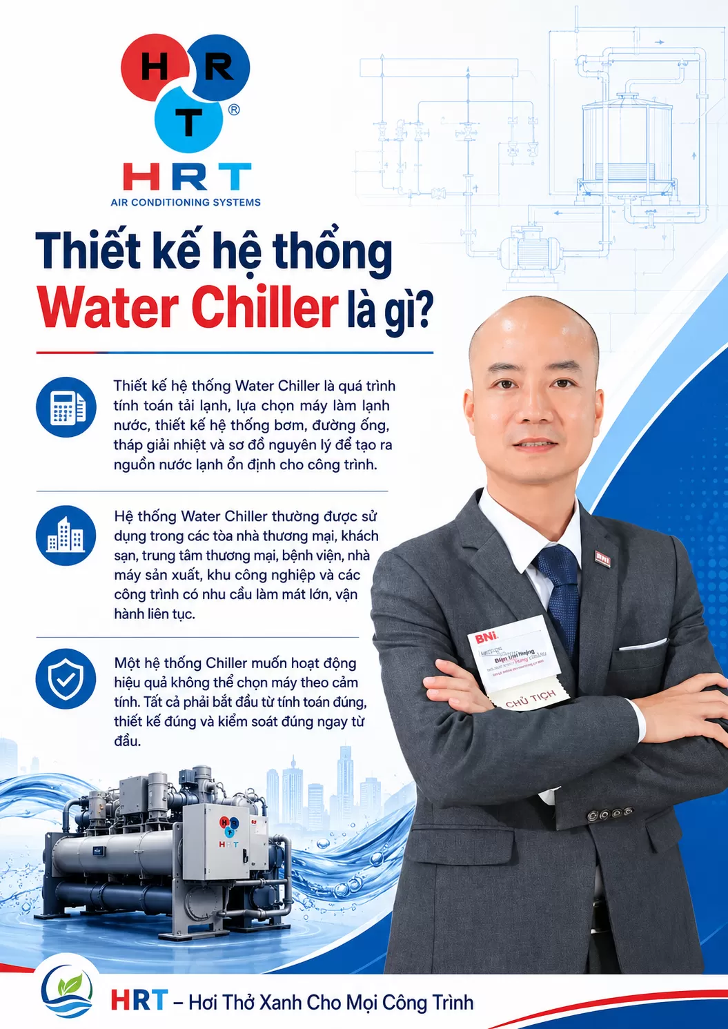 Thiết Kế Hệ Thống Water Chiller Giải Nhiệt Nước